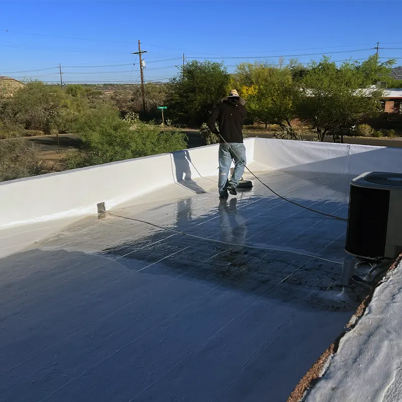 desert sun roofing professional power washing elastomeric roof coating