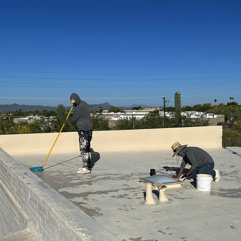 filling cracks in elastomeric roof coating prior to recoat