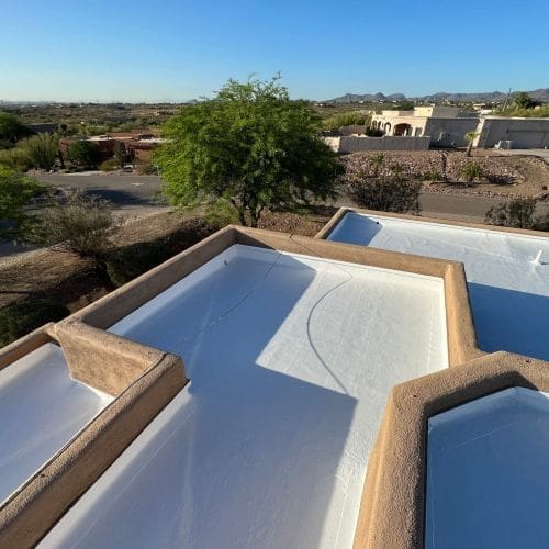 Coated roof